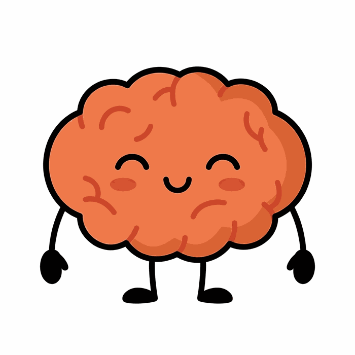 The No-Brainer mascot, a friendly coral brain